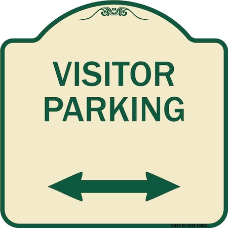 Signmission Reserved Parking Visitor Parking Heavy-Gauge Aluminum Architectural Sign, 18" x 18", TG-1818-23025 A-DES-TG-1818-23025